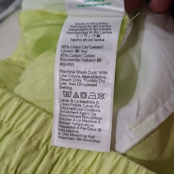 J. Crew Green Lime Sweatpants Tapered Ankle-Length - Picture 8 of 9